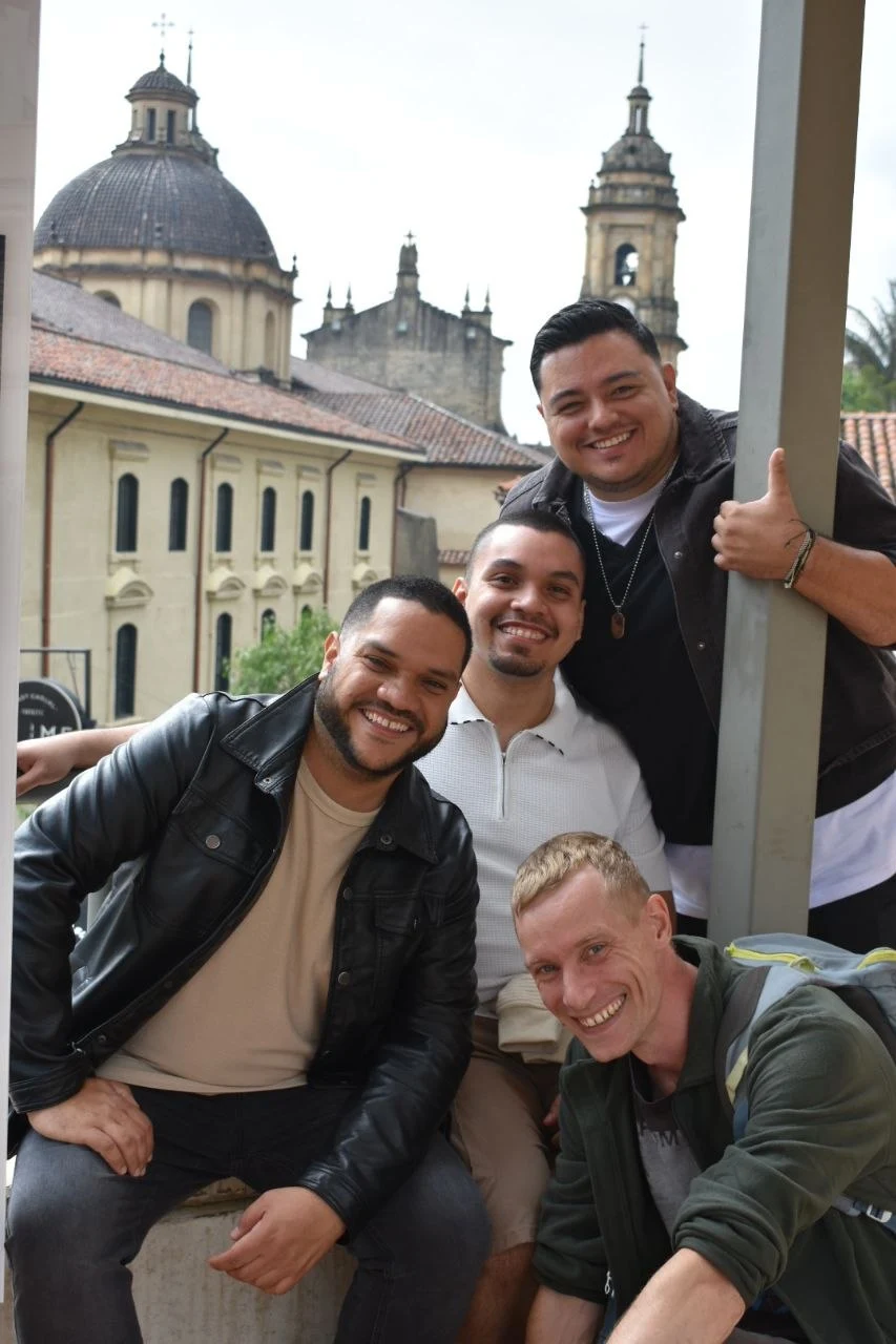 Travelers exploring Bogota during cultural immersion program